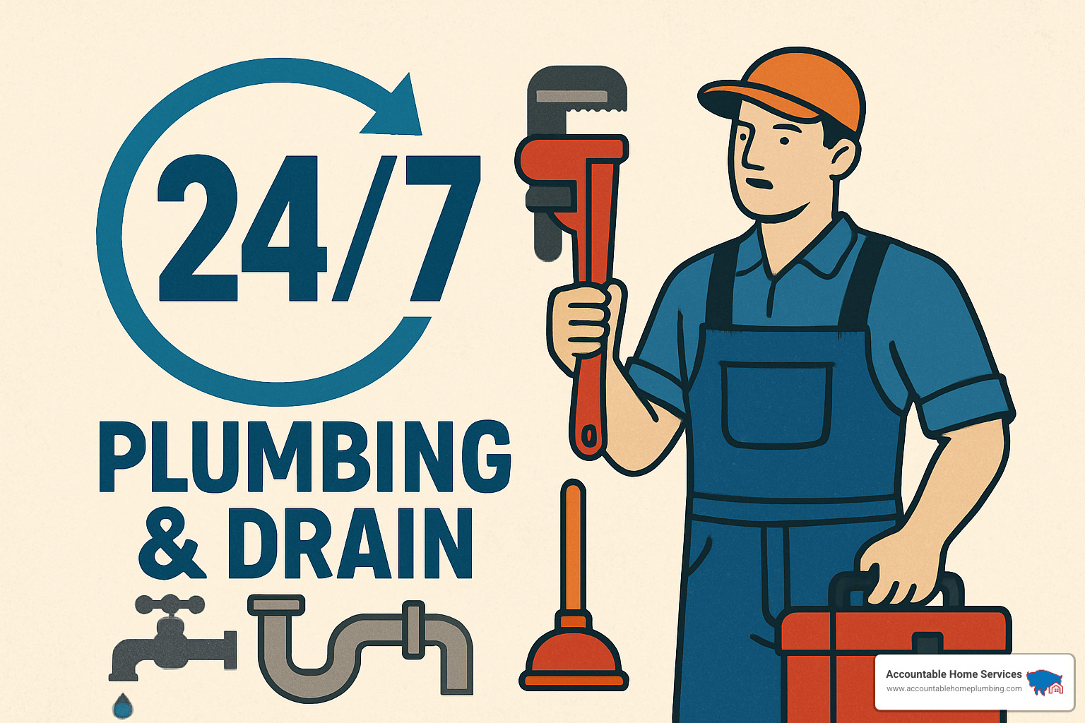 Transparent invoice breakdown showing upfront pricing for emergency plumbing services - 24 7 plumbing and drain