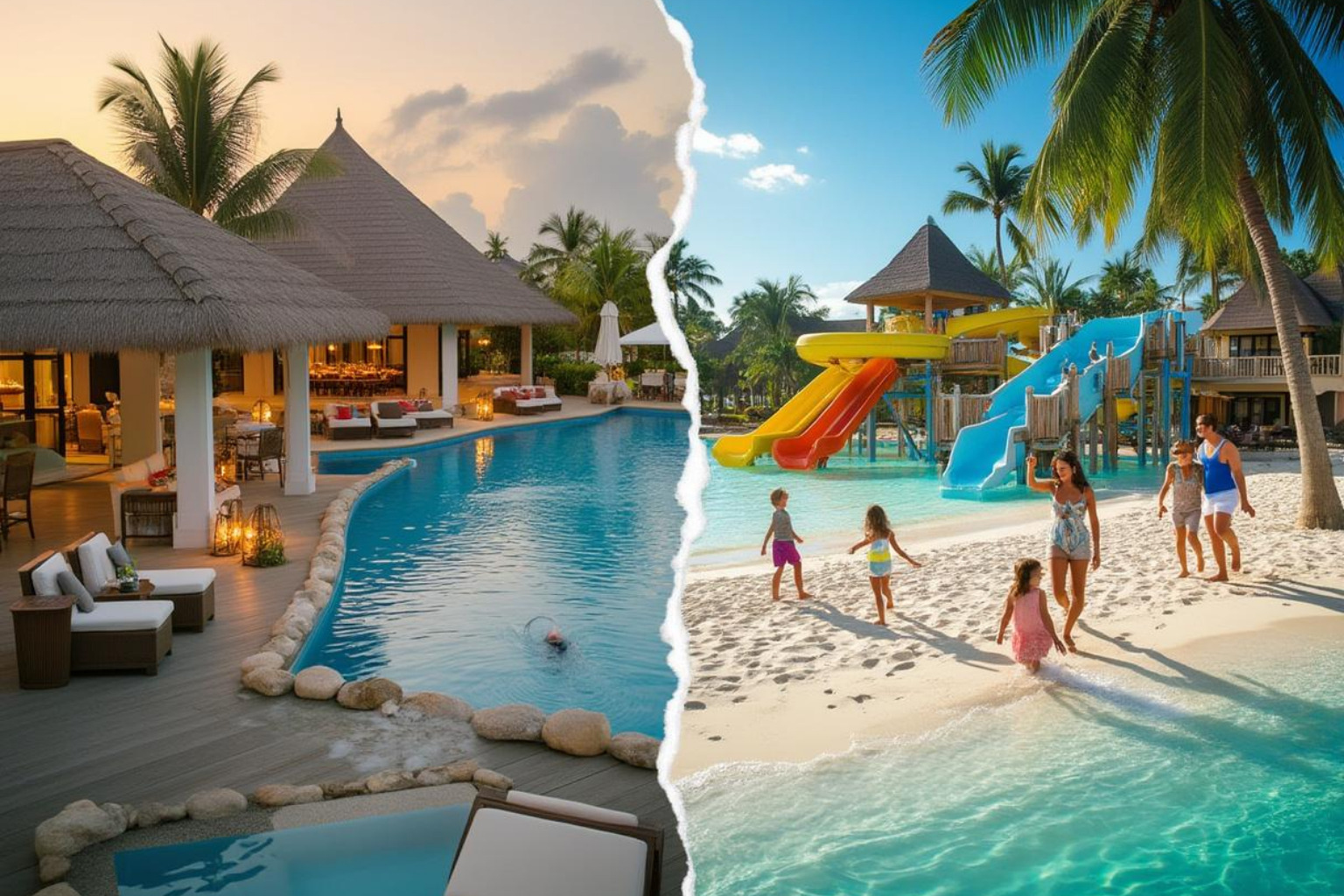 resort types comparison - all exclusive beach vacations