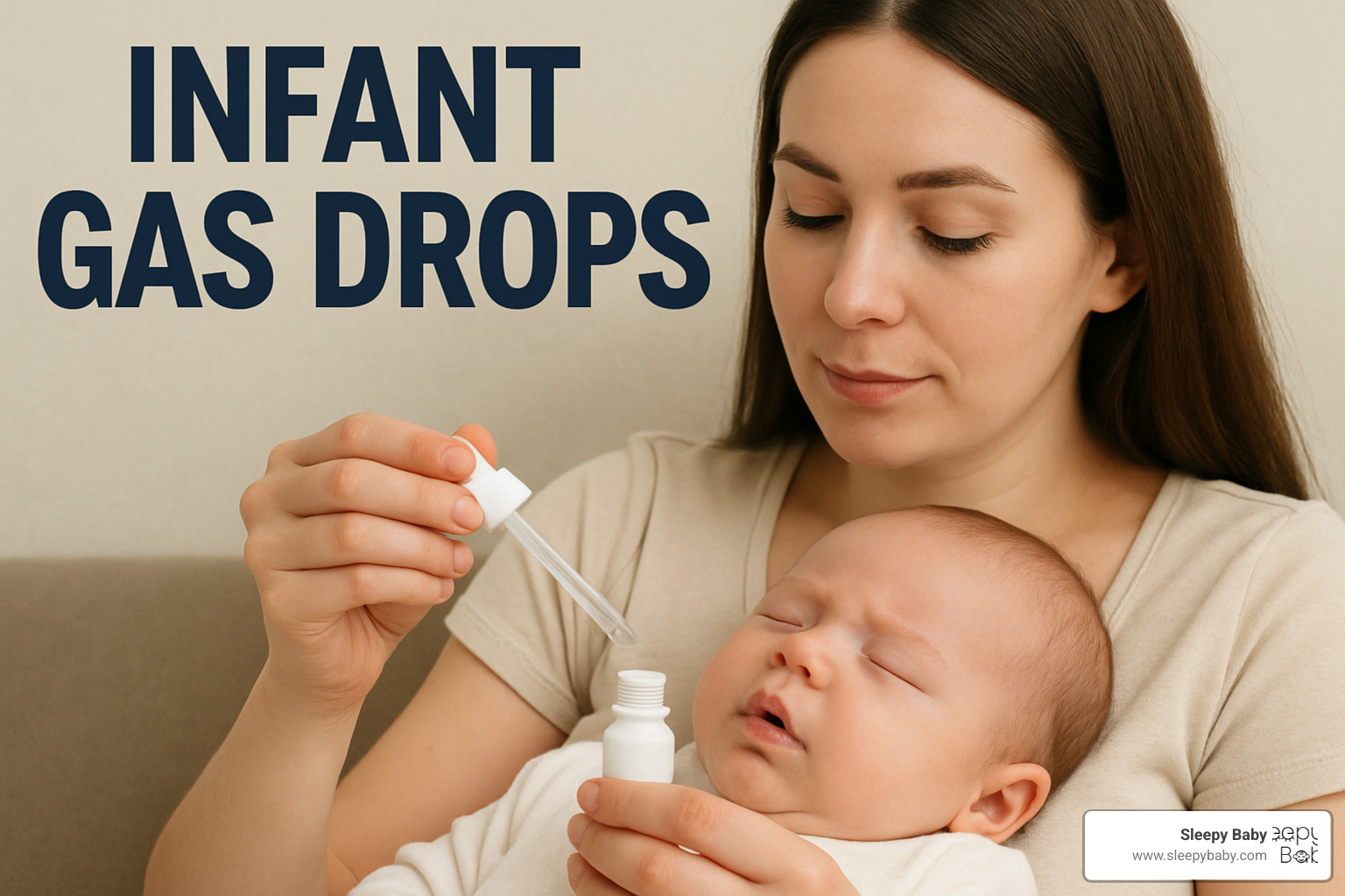parent reading a label - infant gas drops
