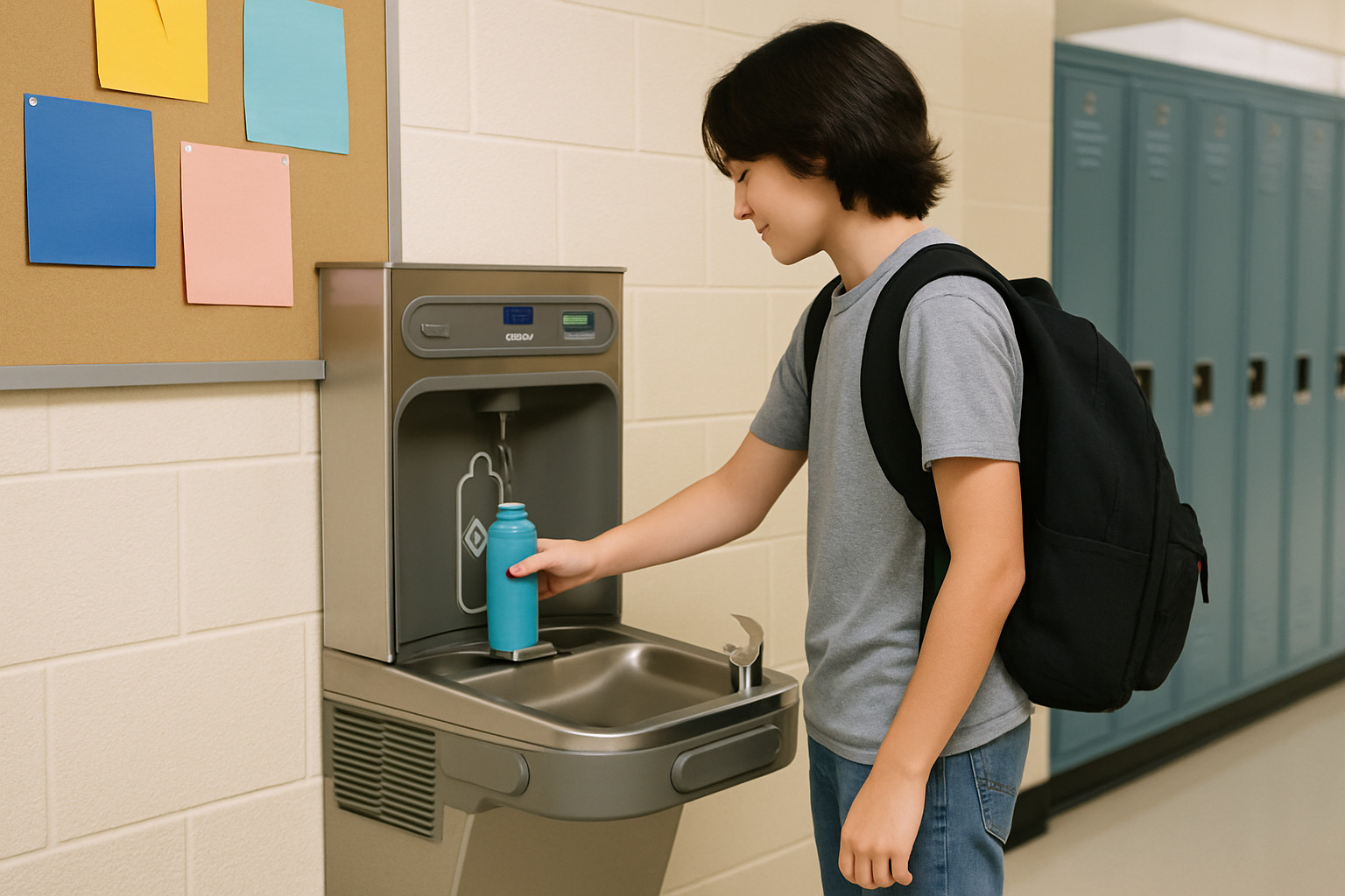 Teen filling water bottle - Beauty tips for teens