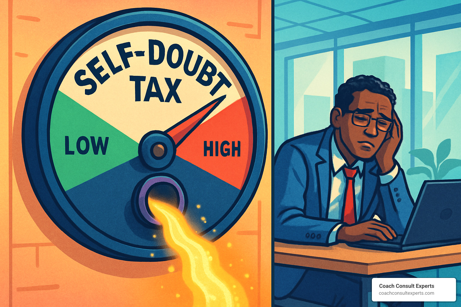 tax meter draining energy from self-doubt - coach yourself confident