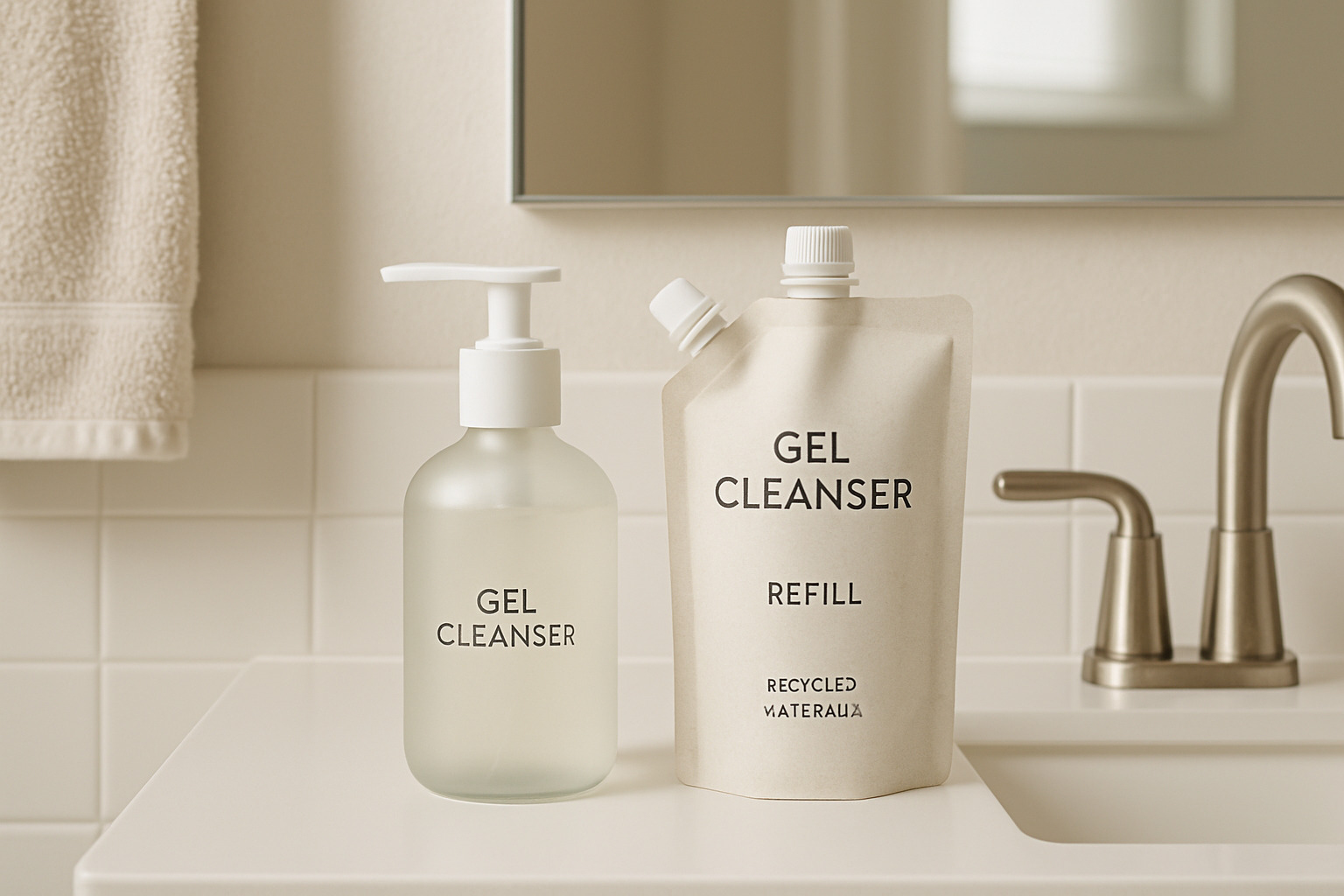 cleanser refill system - sustainable skincare cleanser refill system - sustainable skincare