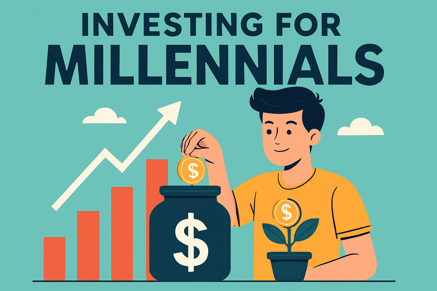 Screenshot of a popular fintech investing app interface showing portfolio overview, automatic investing features, and educational resources - investing for millennials