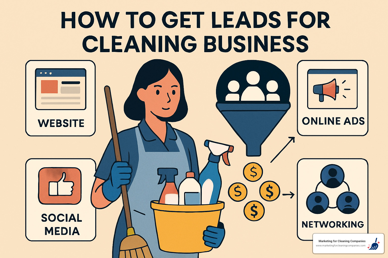 PPC dashboard - how to get leads for cleaning business