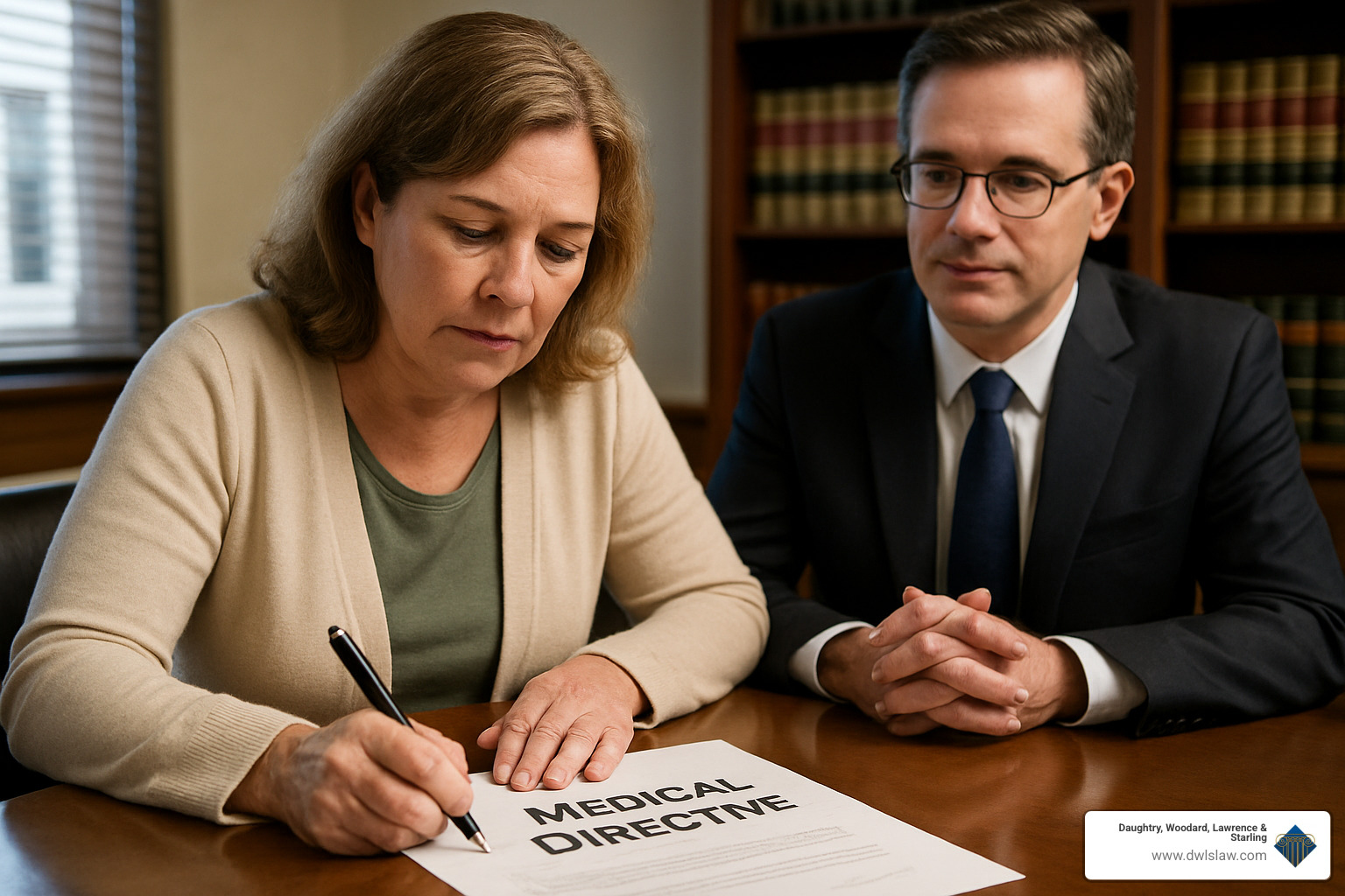 medical directive signing ceremony - divorce and estate planning