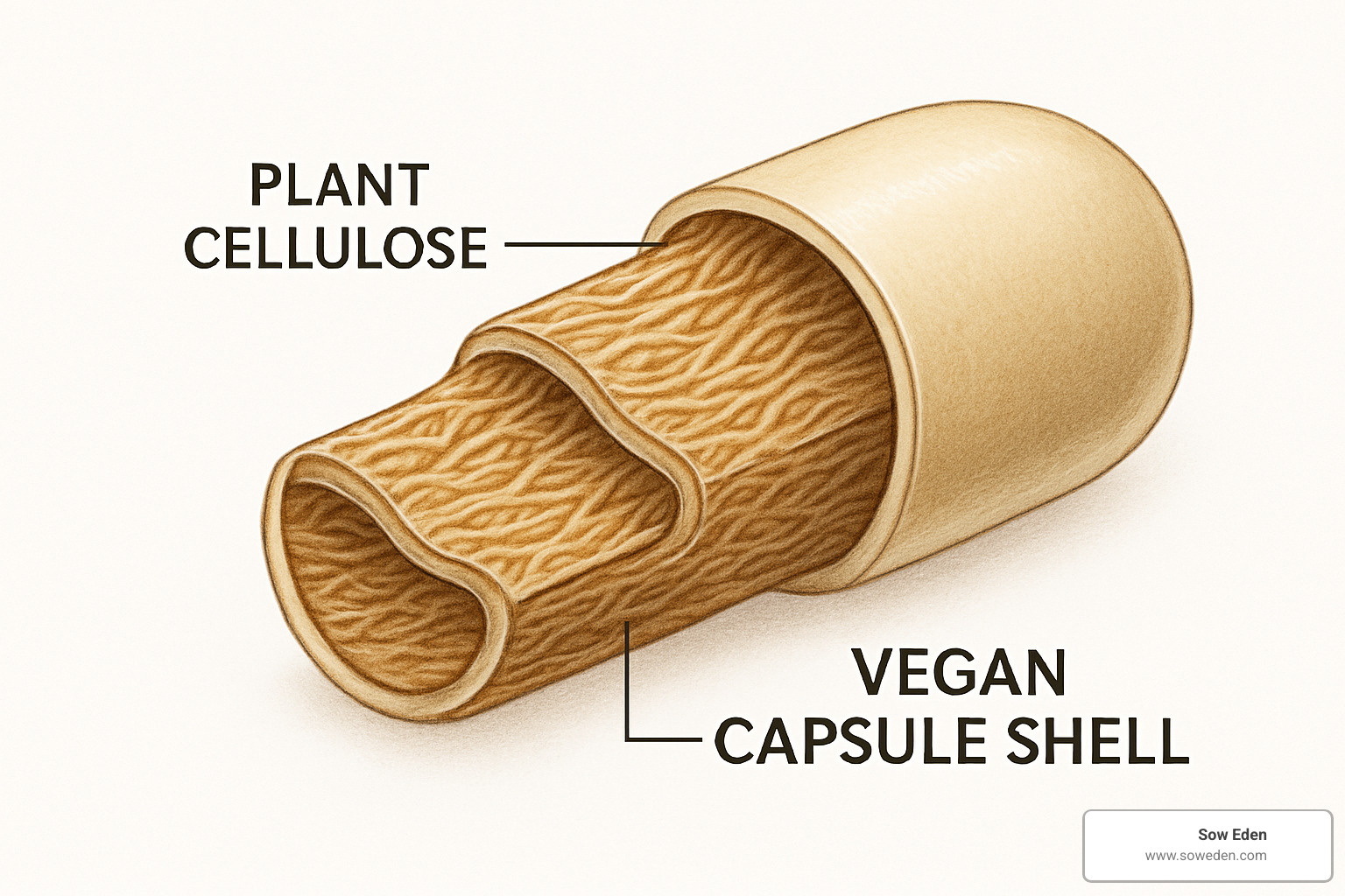 plant cellulose capsule shell structure - vegan cbd capsules