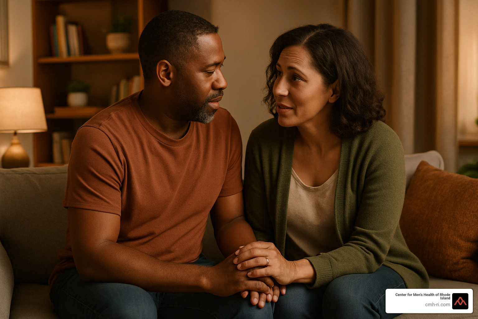 couple having an intimate conversation - how to increase male libido