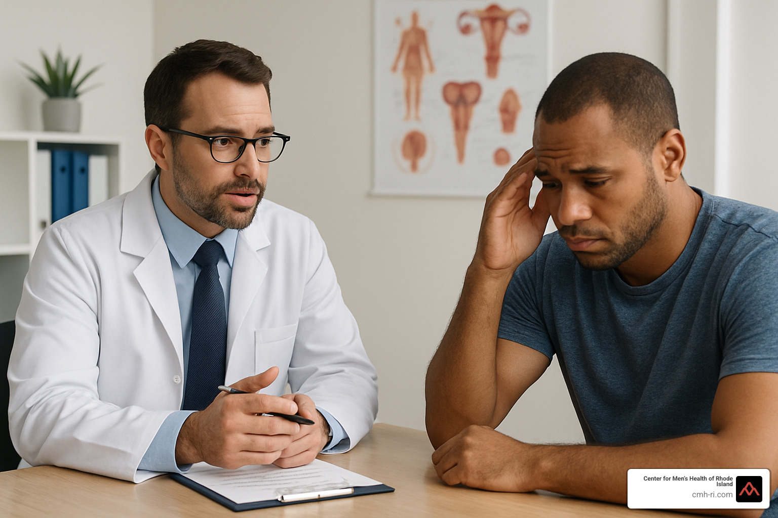 doctor consulting with male patient about sexual health - how to increase male libido
