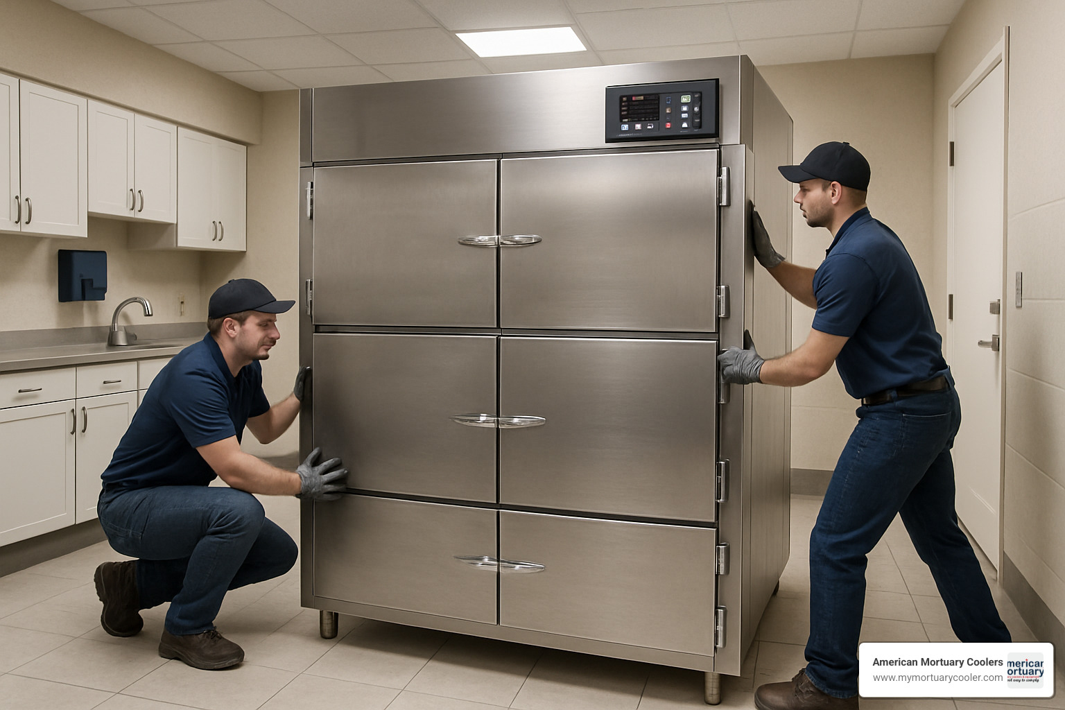 Mortuary cooler installation - Mobi Mortuary Cooler www.medicalstretchers.com
