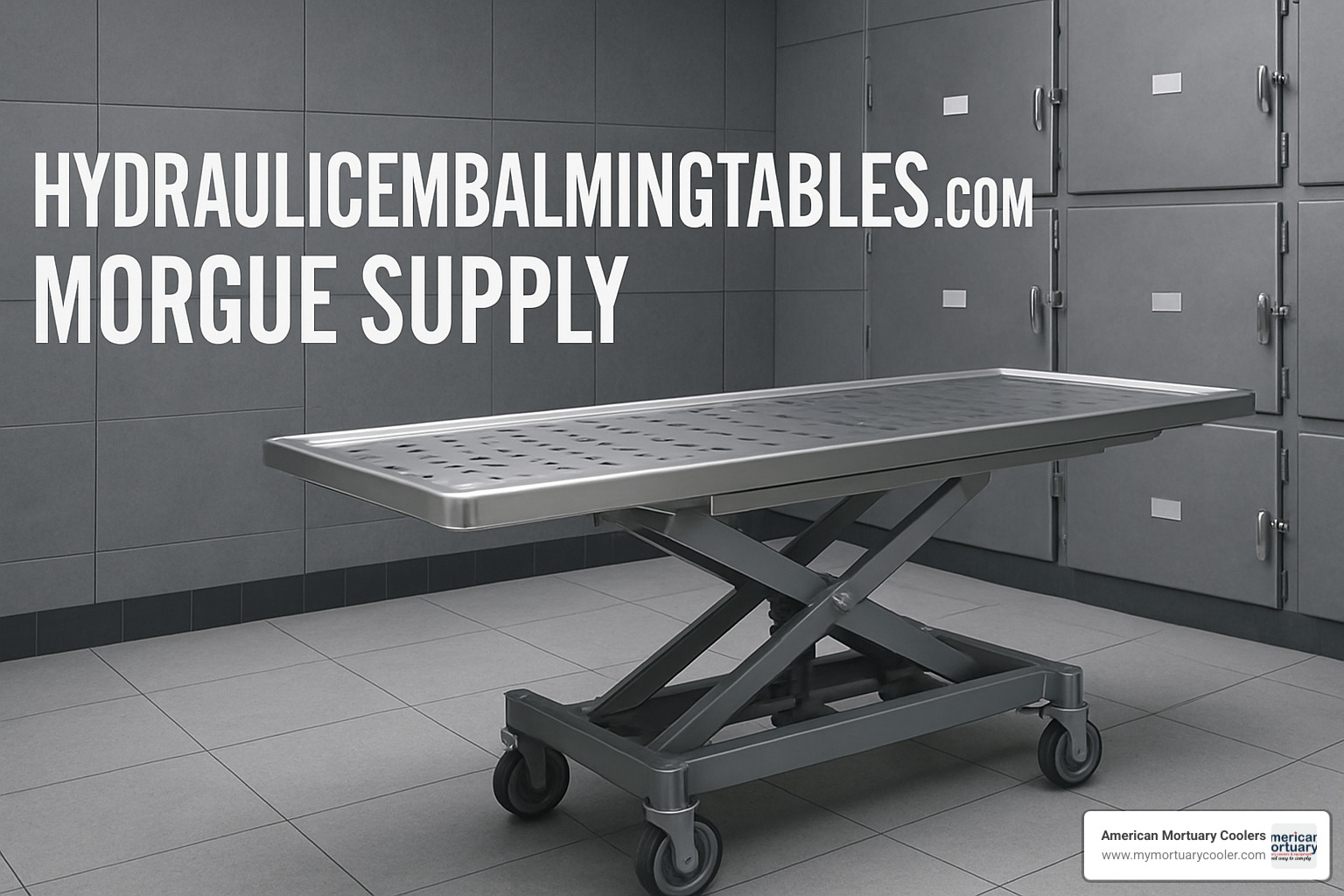 crated hydraulic embalming table ready for shipping - hydraulicembalmingtables.com morgue supply