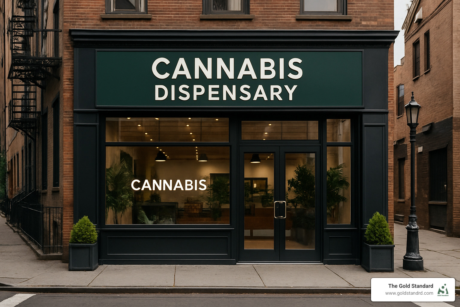 New York dispensary storefront with clear signage and professional appearance - dispensary google my business