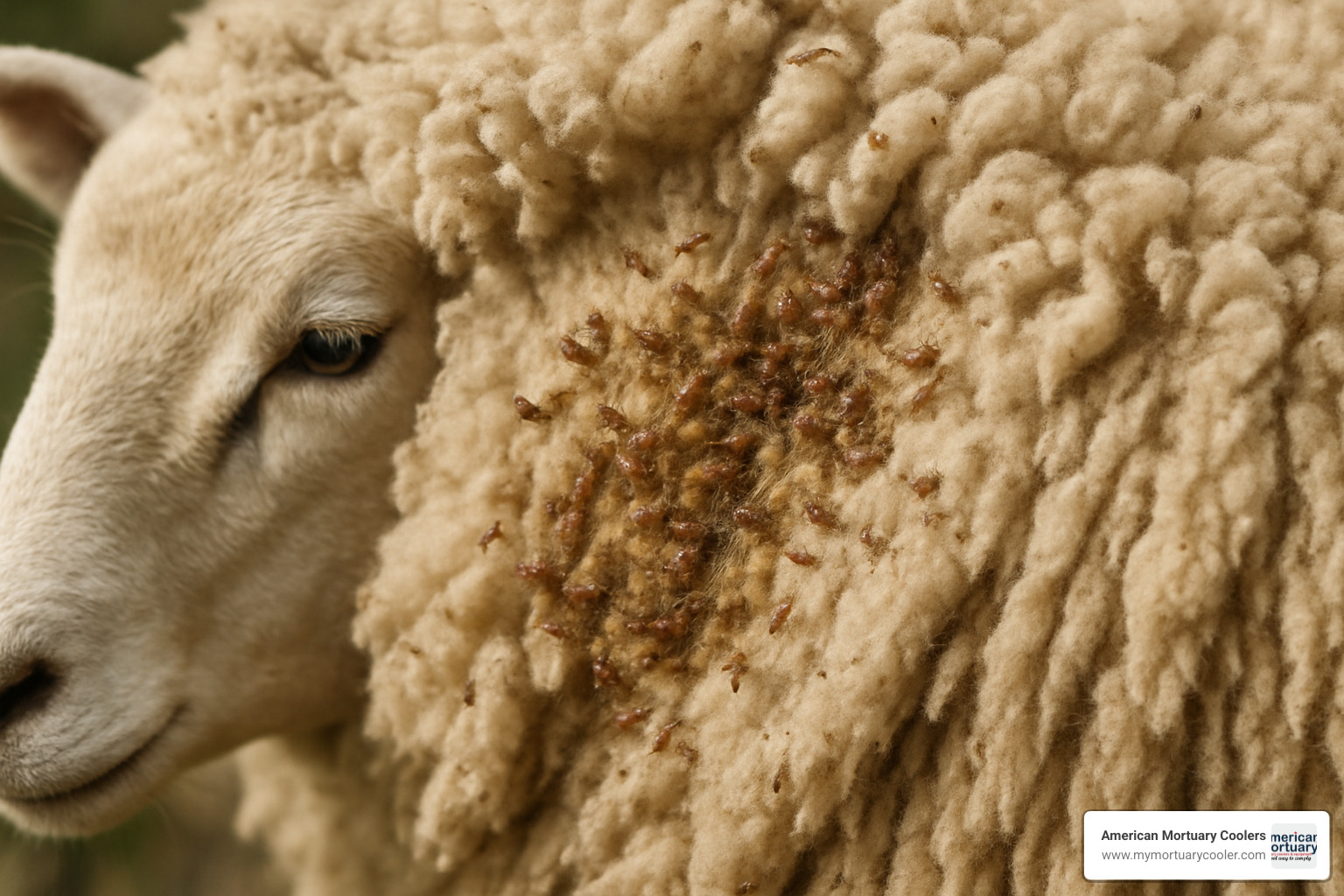 sheep with ked infestation on wool - ked meaning