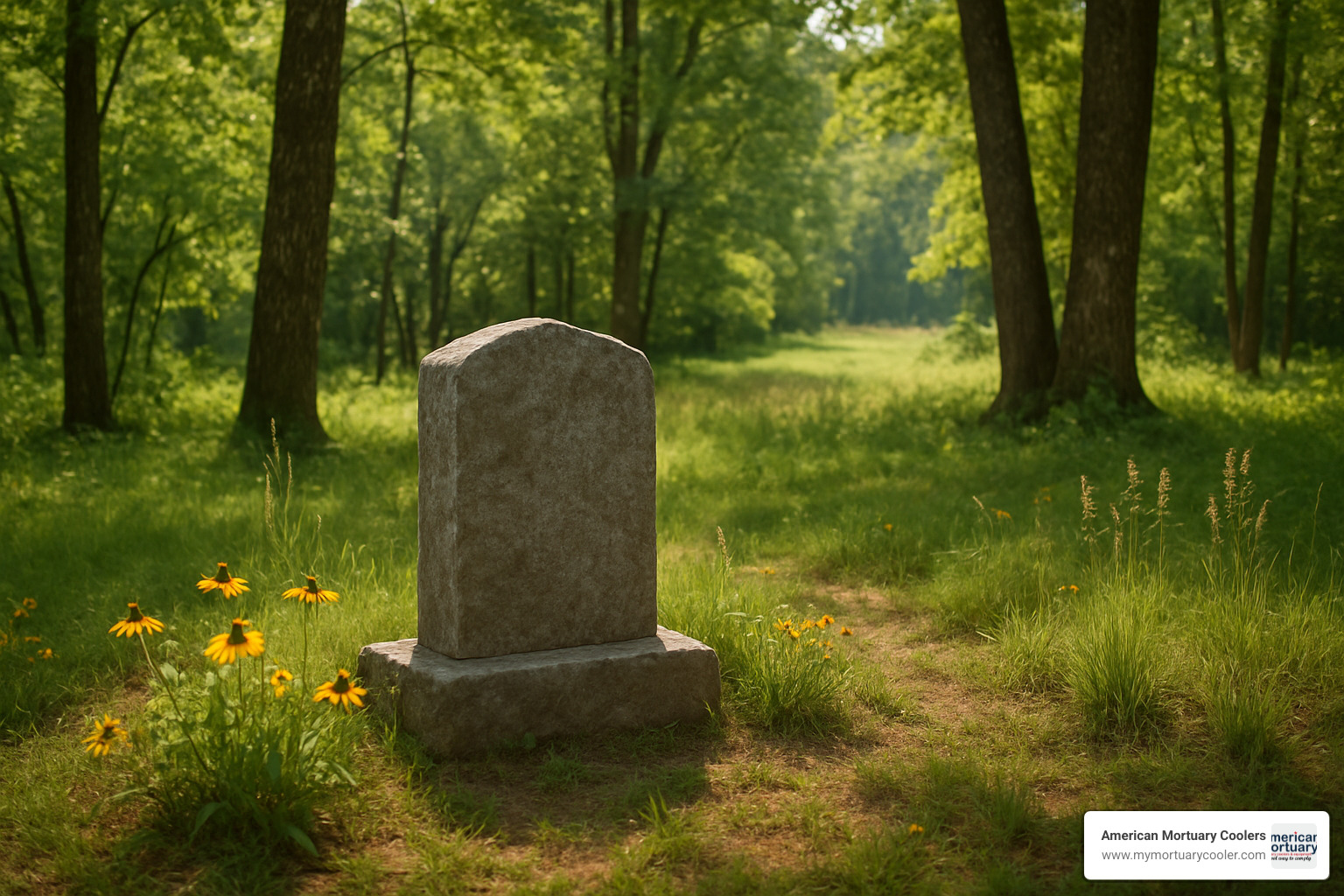 Native stone memorial markers and living plantings at a Tennessee green burial site - green burial Tennessee