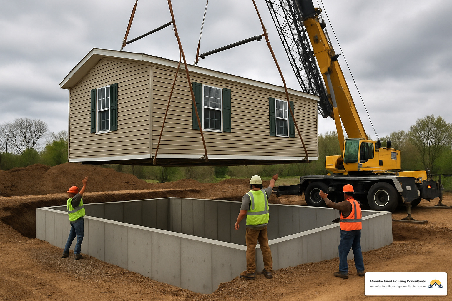 Home placement over basement foundation - basement foundation for mobile home