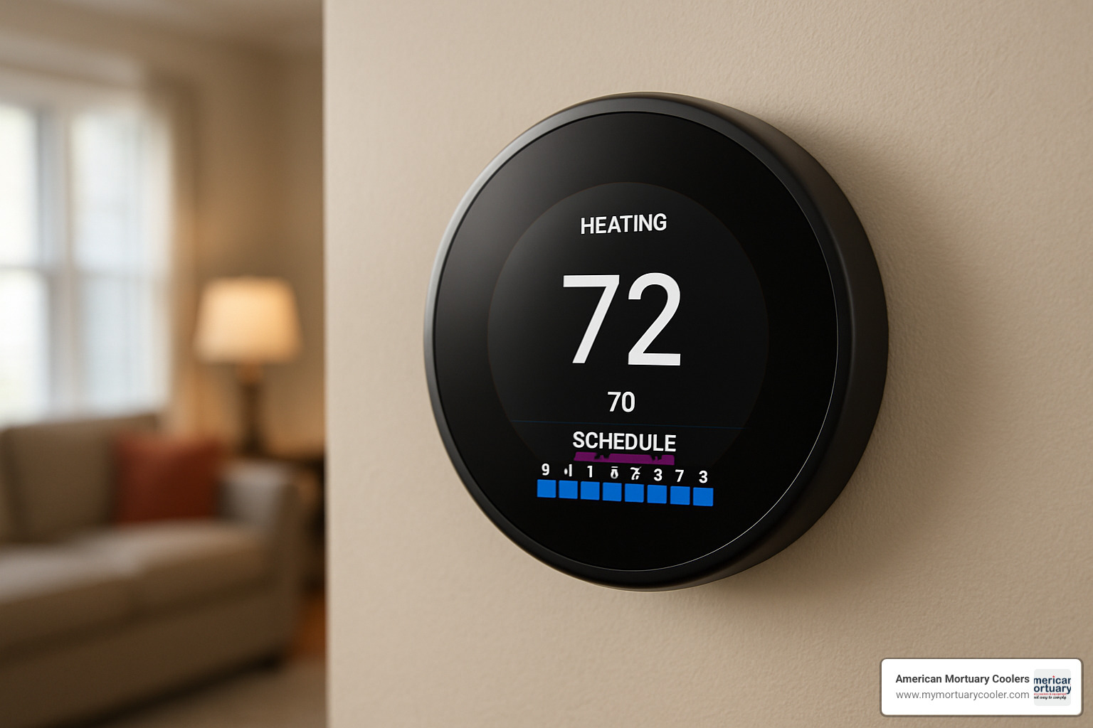 smart thermostat interface showing temperature settings and schedule - how to control temperature