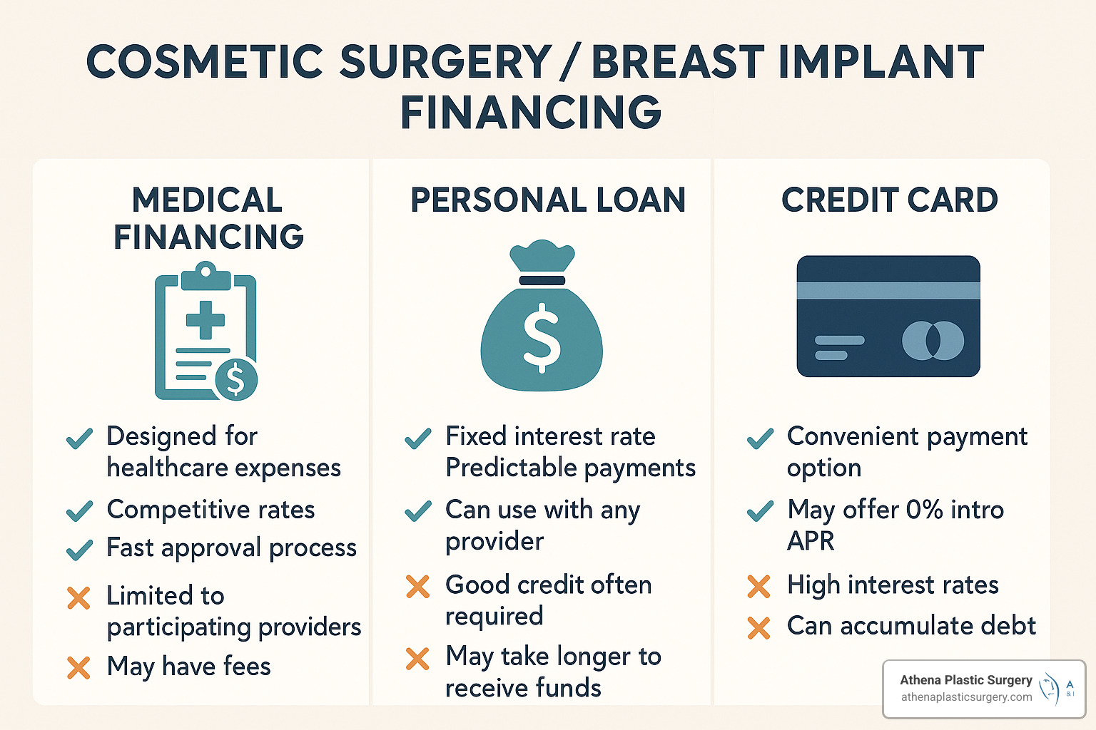 financing options comparison - breast implants financing options financing options comparison - breast implants financing options