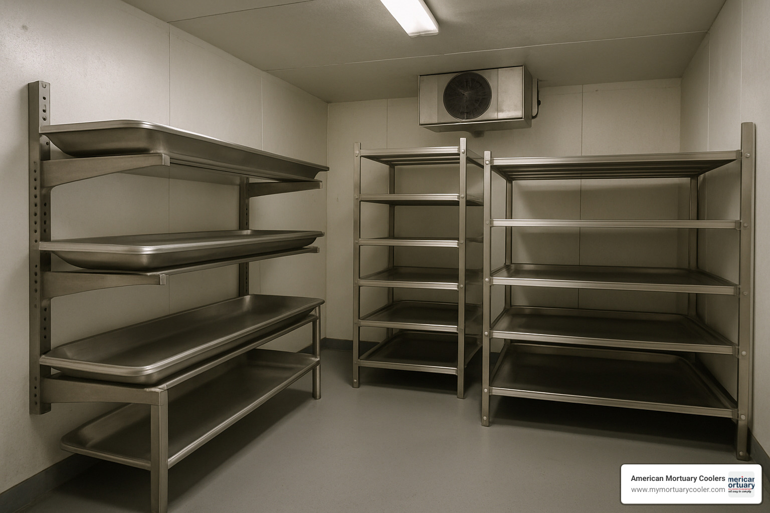 Various rack configuration options showing body placement and capacity optimization - 10x15mortuarycooler.com durable top rated mortuary coolers