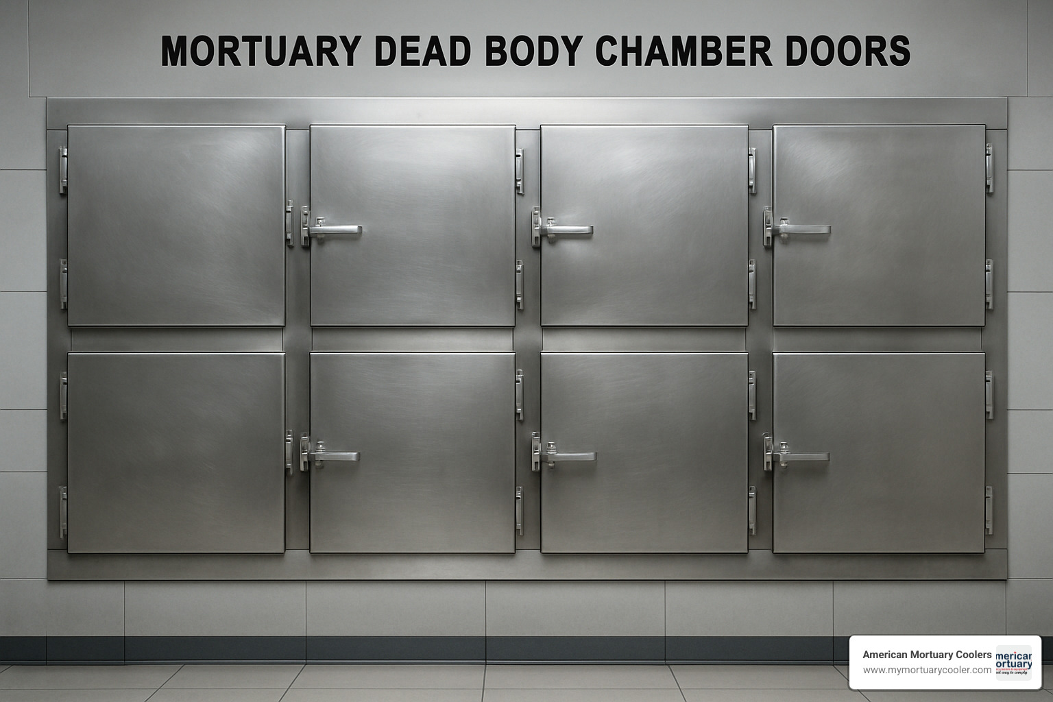 stainless steel mortuary door cross-section showing insulation layers - mortuary dead body chamber doors