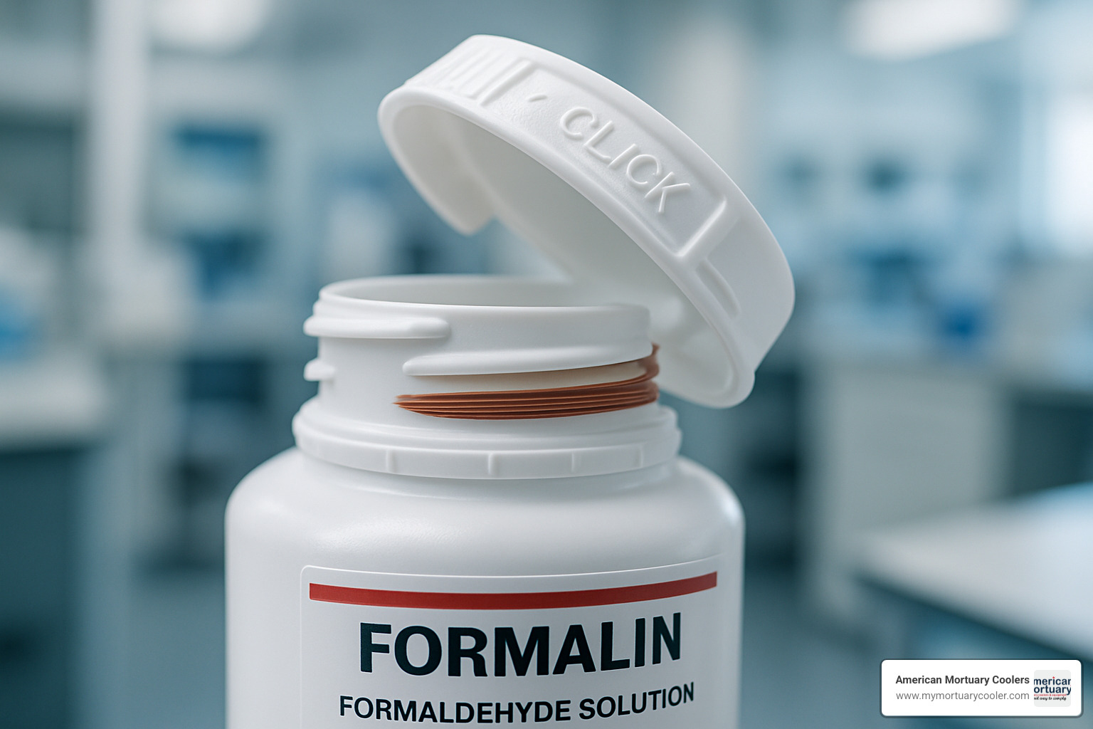click-top closure mechanism on formalin container - formalin containers