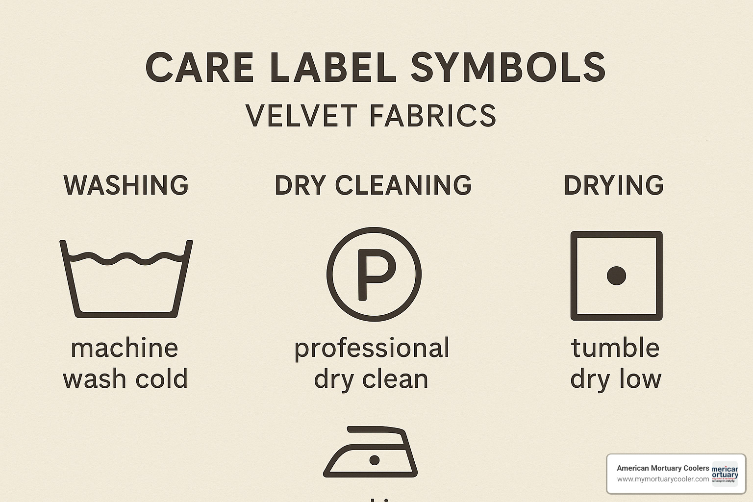 care label symbols and their meanings for velvet fabrics - black crushed velvet