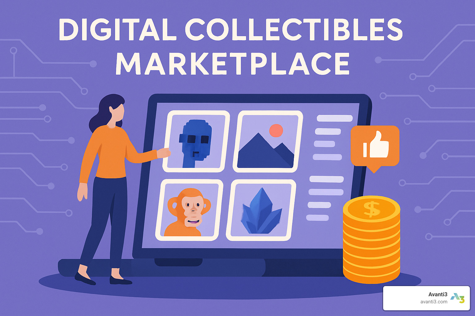 Digital wallet setup and NFT collection management interface - Digital Collectibles Marketplace