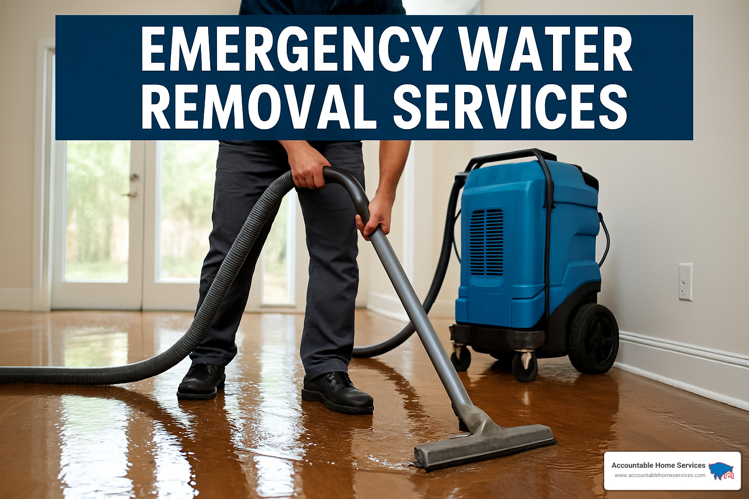 IICRC certification badge and professional licensing credentials - Emergency water removal services