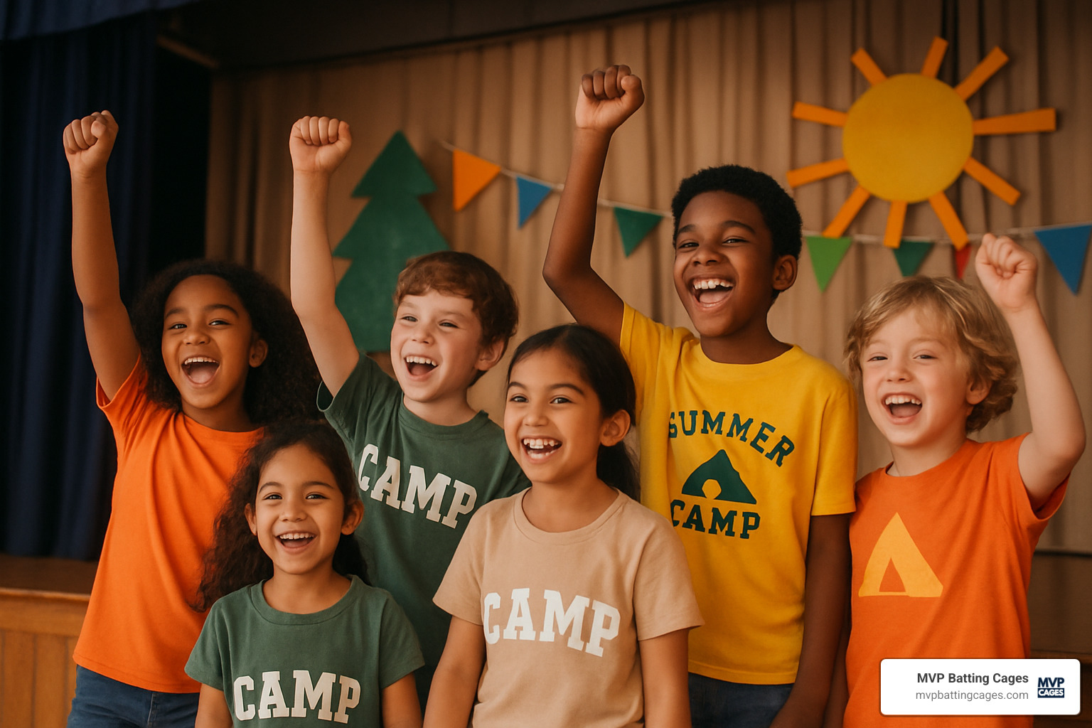 happy campers on stage - Chandler summer camps