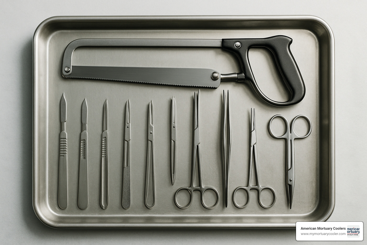 autopsy instrument tray - morgue technician