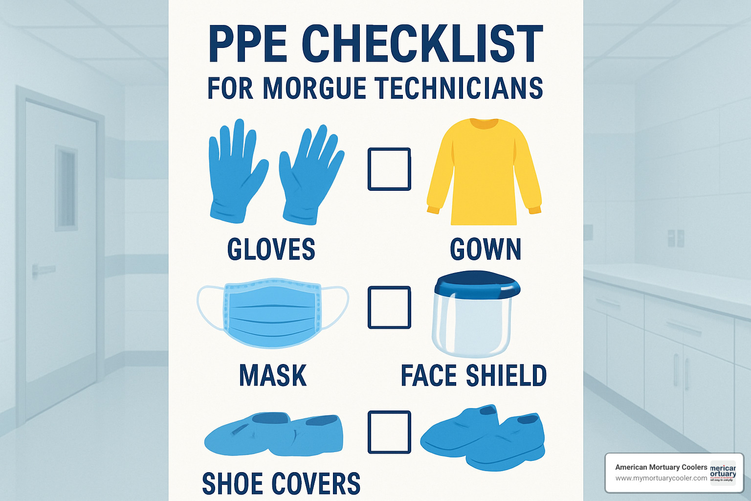 PPE checklist - morgue technician