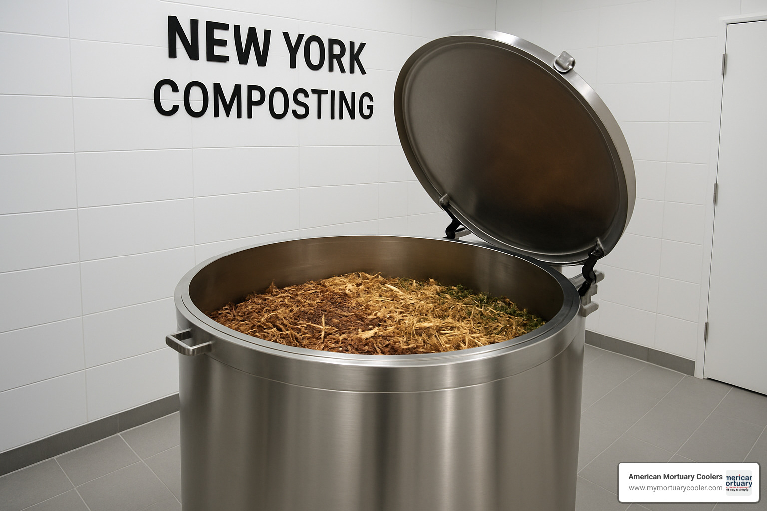 human composting vessel with organic materials - body composting new york