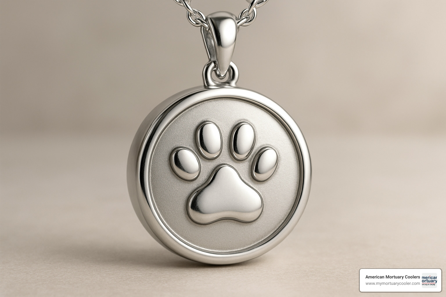 keepsake jewelry pendant with paw print design - cremation urns for pets