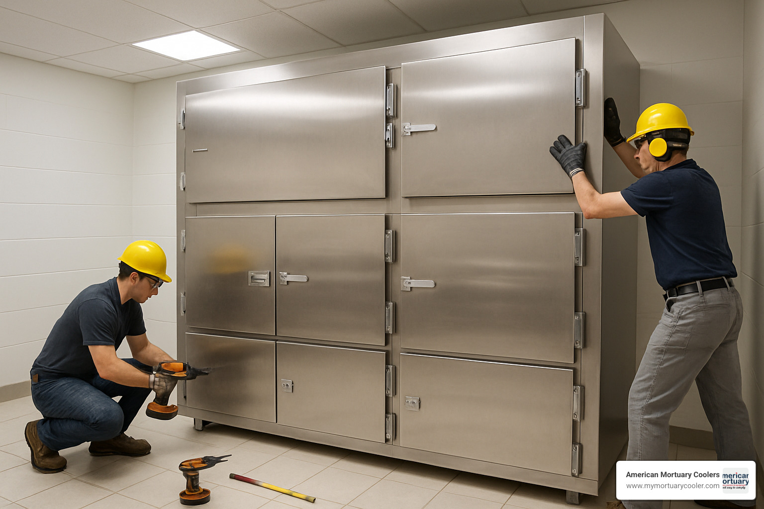 mortuary cooler installation process - www.americanmortuarycooler.com