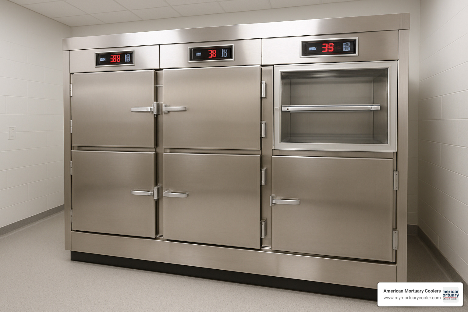 modern mortuary cooling system with digital controls - Body Chiller www.morguecoolers.com