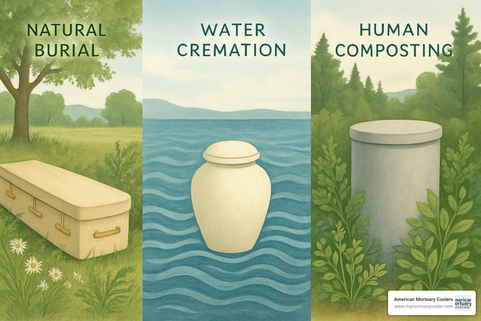 eco friendly funeral options including green burial, water cremation, and human composting - eco friendly funerals