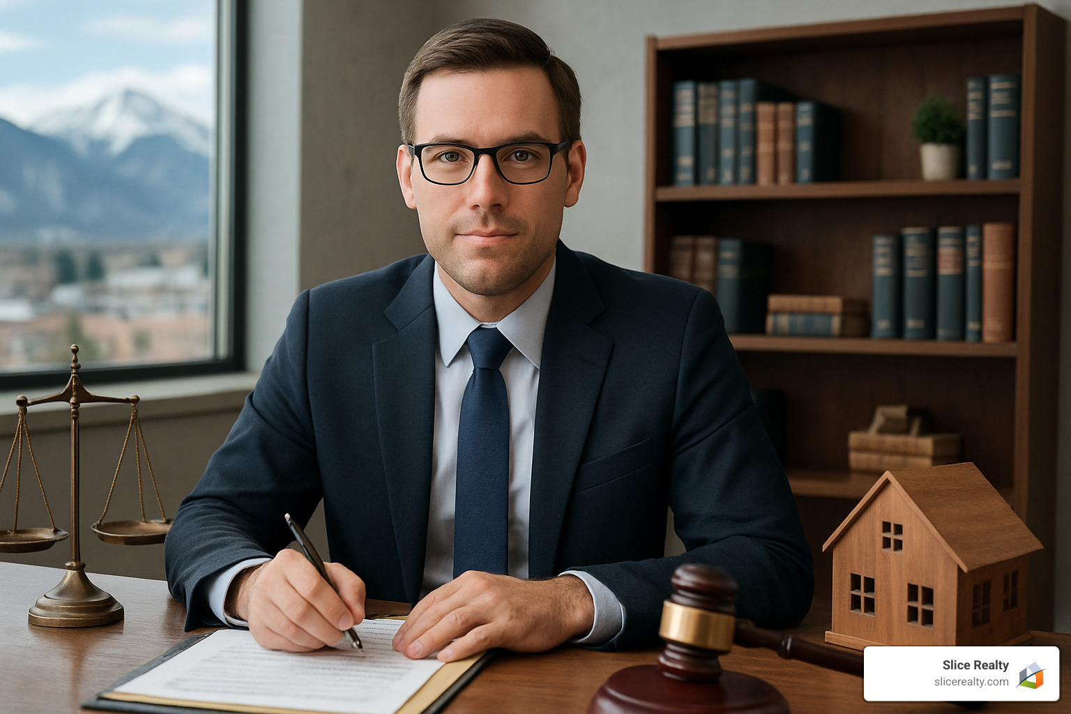 Property survey map showing boundary lines and easements - Colorado real estate lawyer