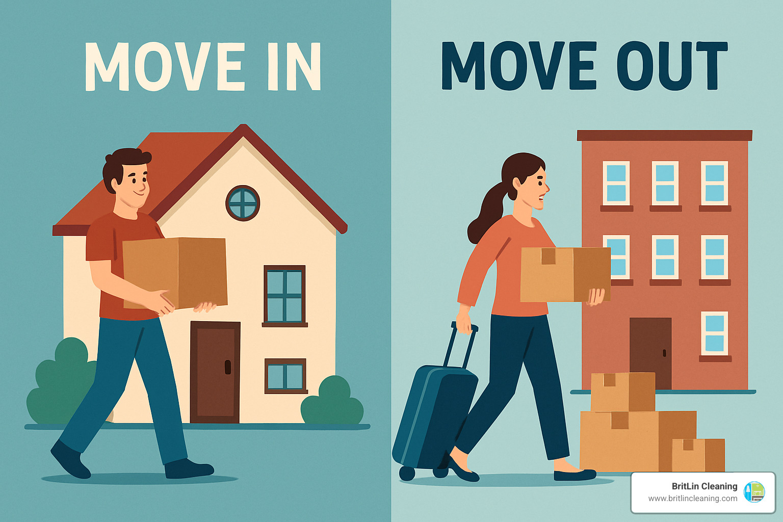 tenant and landlord conducting move-in inspection with checklist - move in move out