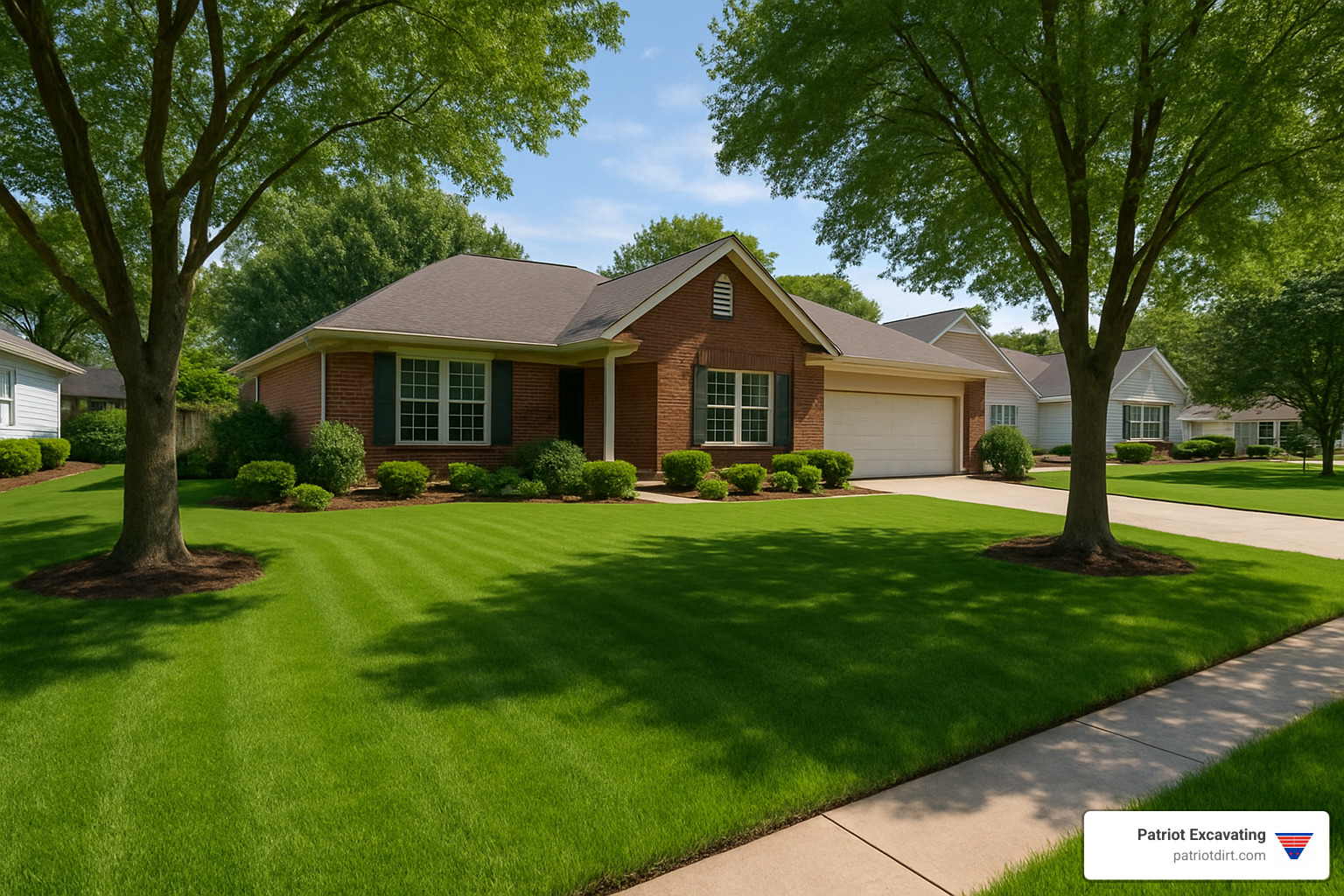 pristine lawn after trenchless job - pipe bursting sewer line replacement pristine lawn after trenchless job - pipe bursting sewer line replacement