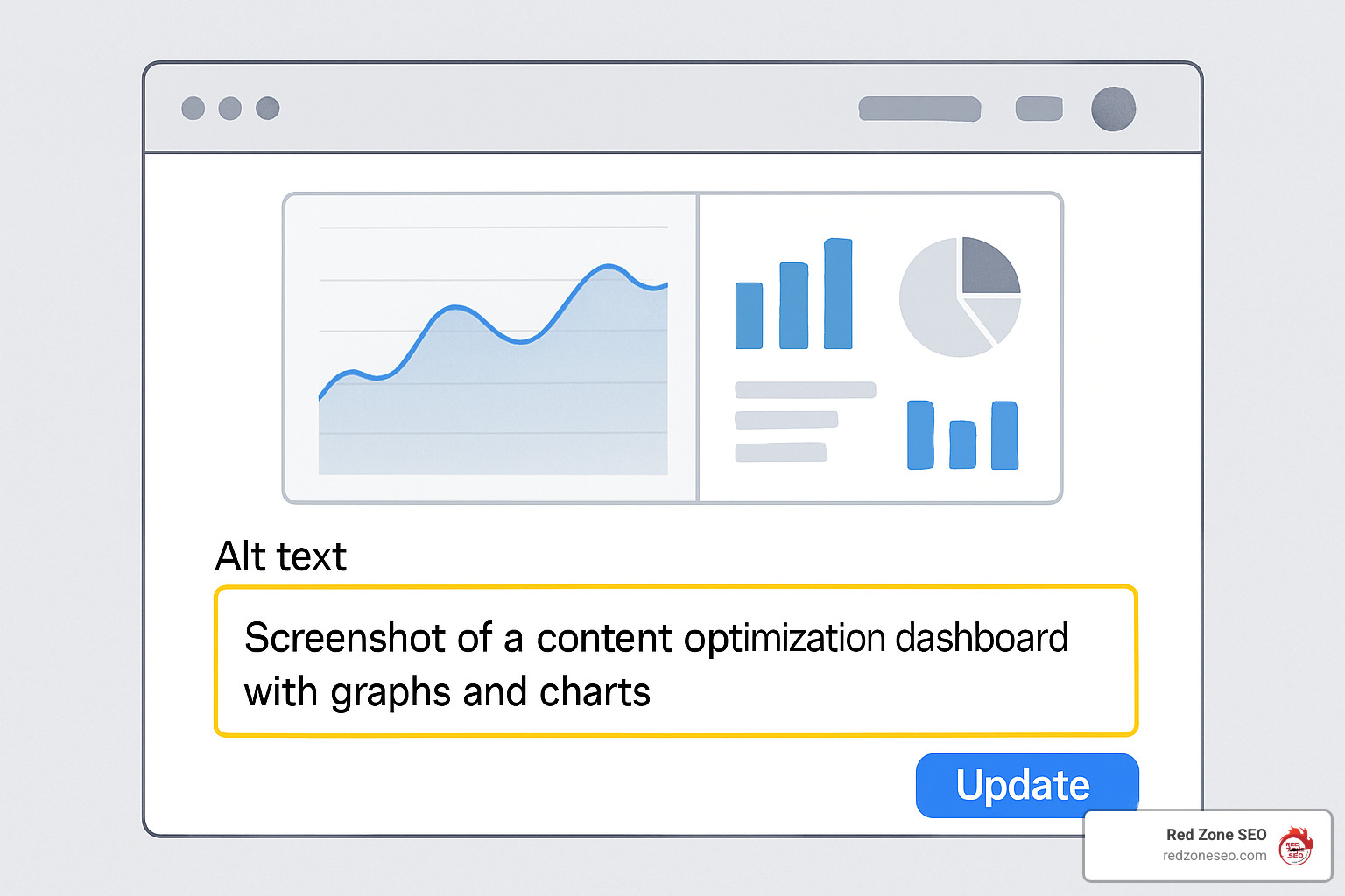 alt text example showing proper image optimization - content optimization