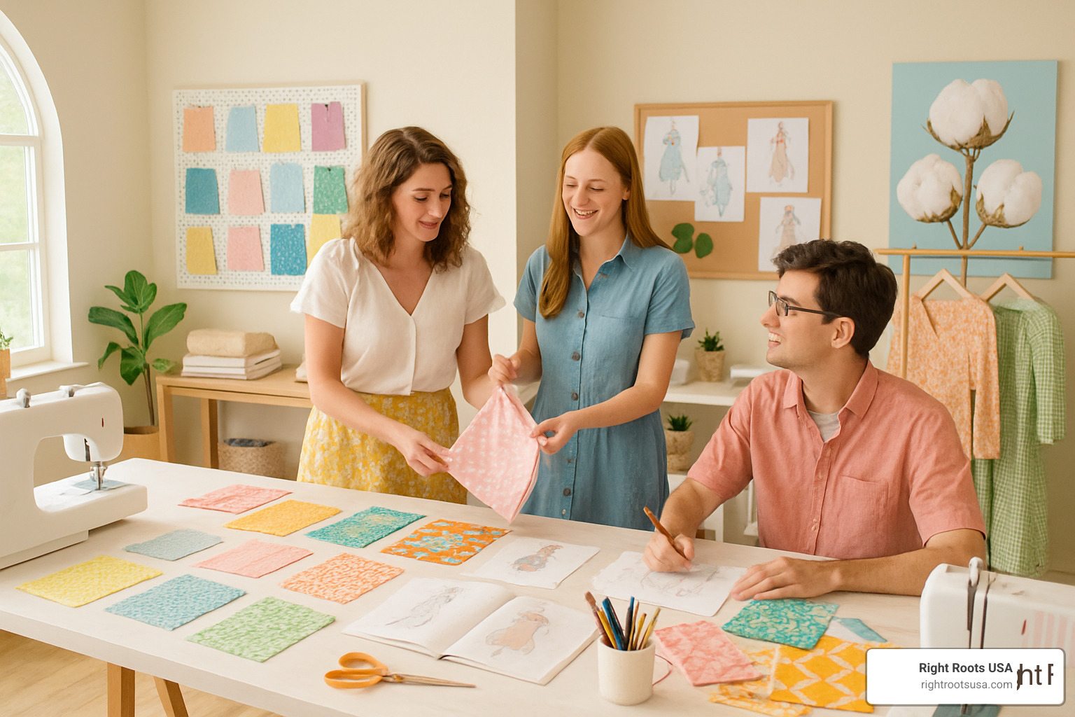 designer studio showcasing the creative process behind modern southern fashion - modern southern fashion