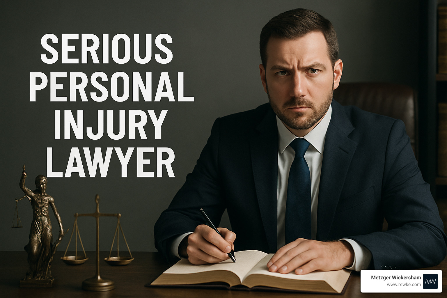 Various accident scenes including car crashes, workplace injuries, medical malpractice situations, and slip and fall incidents - serious personal injury lawyer