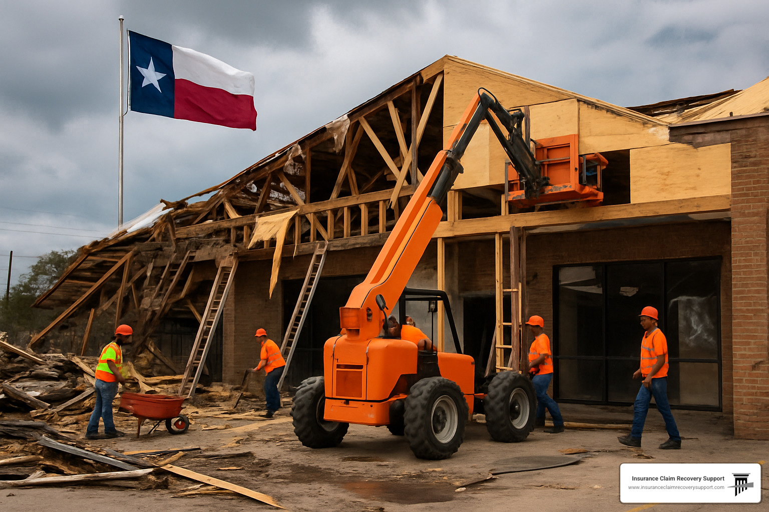 Texas business rebuilding after storm damage - certified public adjuster for business income loss