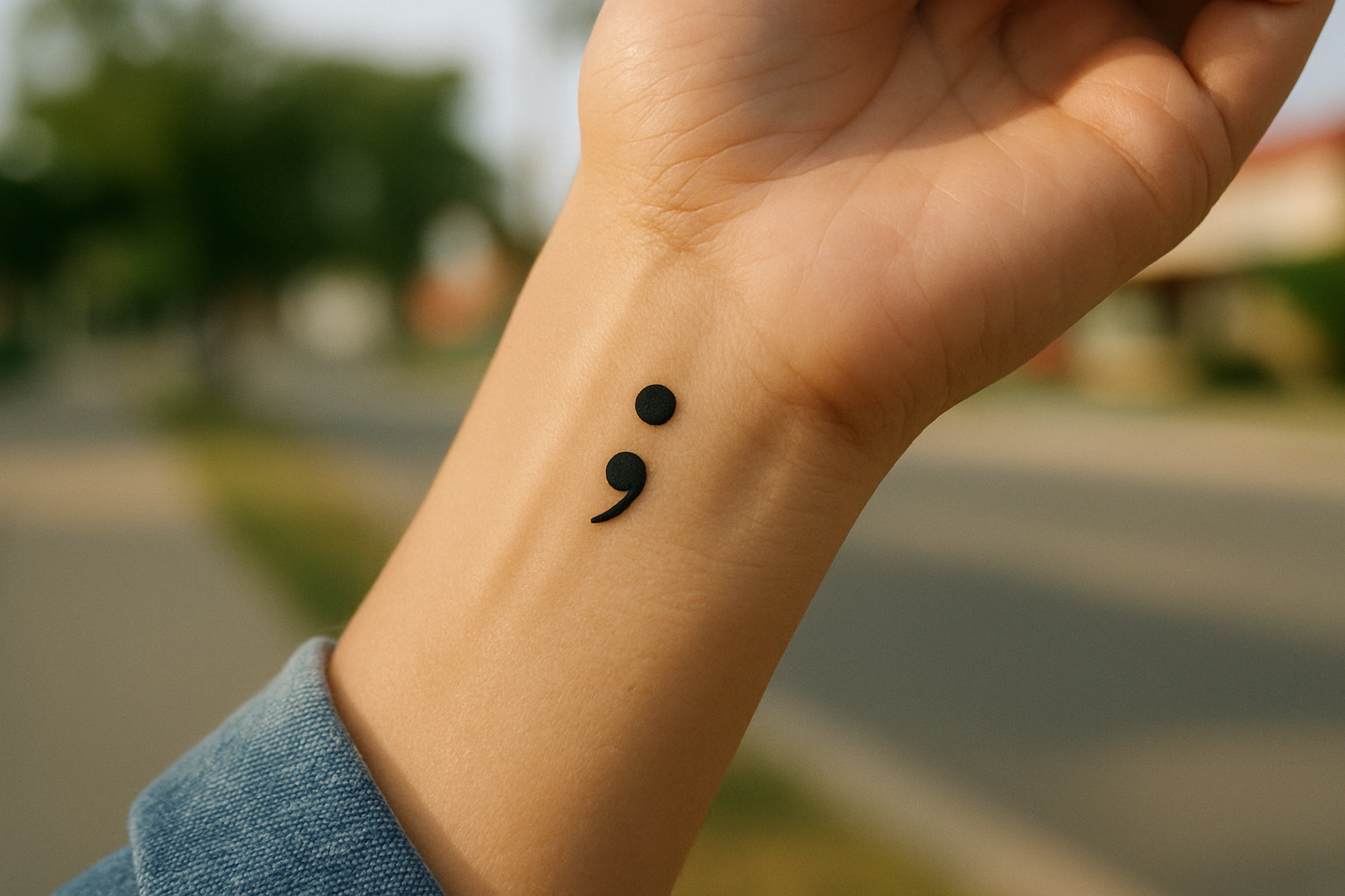 semicolon wrist tattoo - tattoo ideas