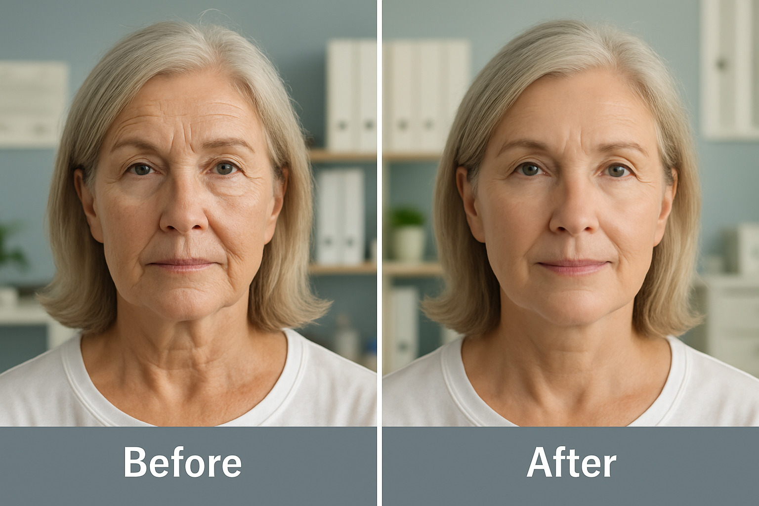 mature skin showing improvement with tretinoin treatment - tretinoin cream