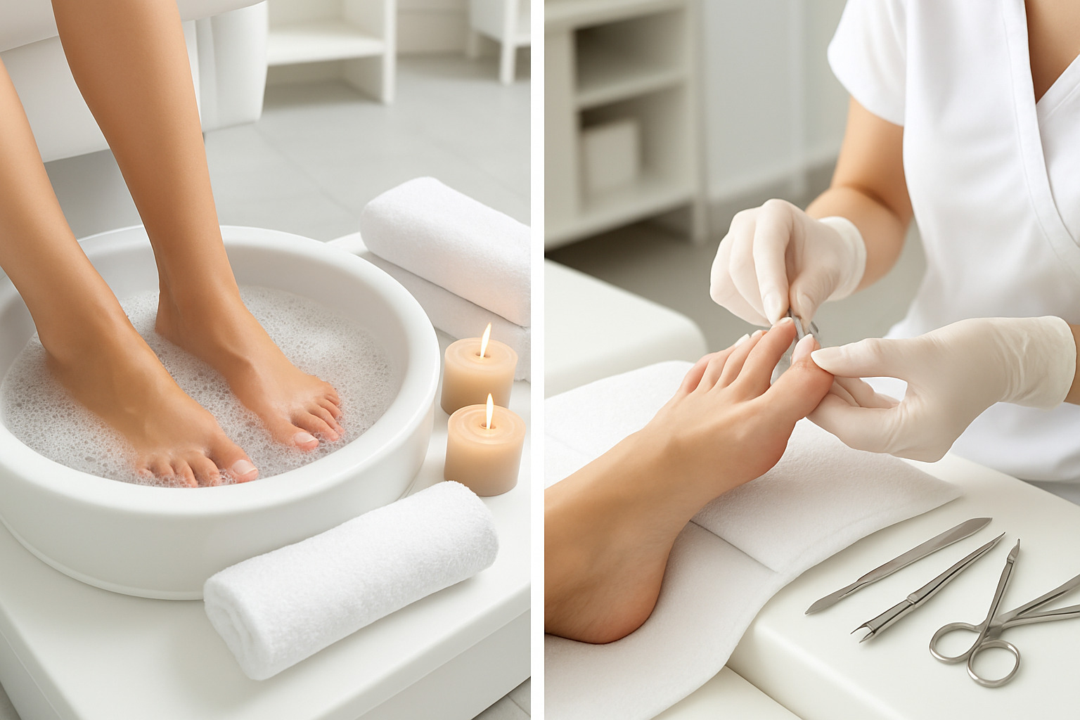 foot spa treatment comparison - pedicure