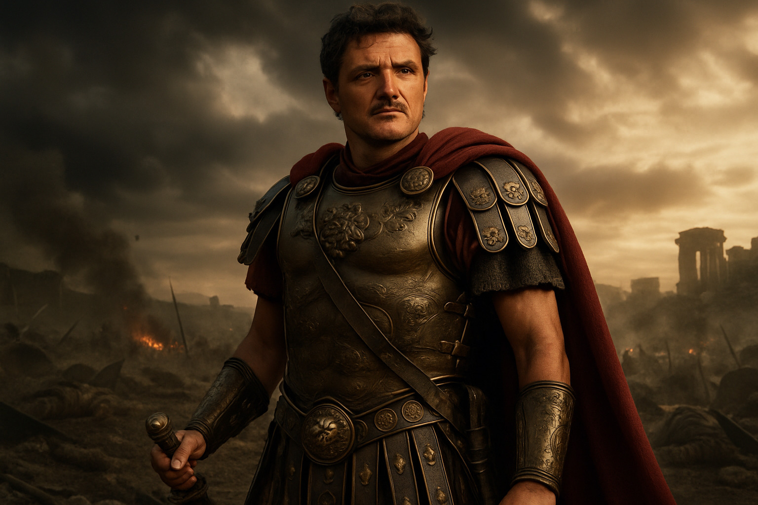 First look at Pedro Pascal in Gladiator II armor - pedro pascal First look at Pedro Pascal in Gladiator II armor - pedro pascal