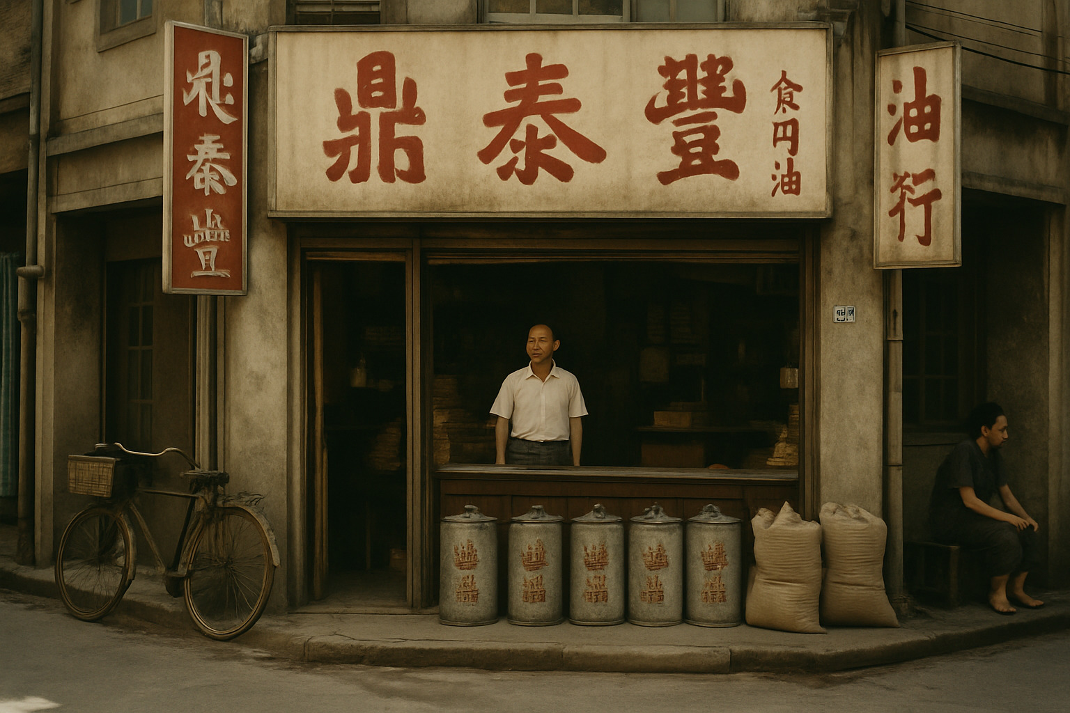 vintage Taipei shopfront - din tai fung