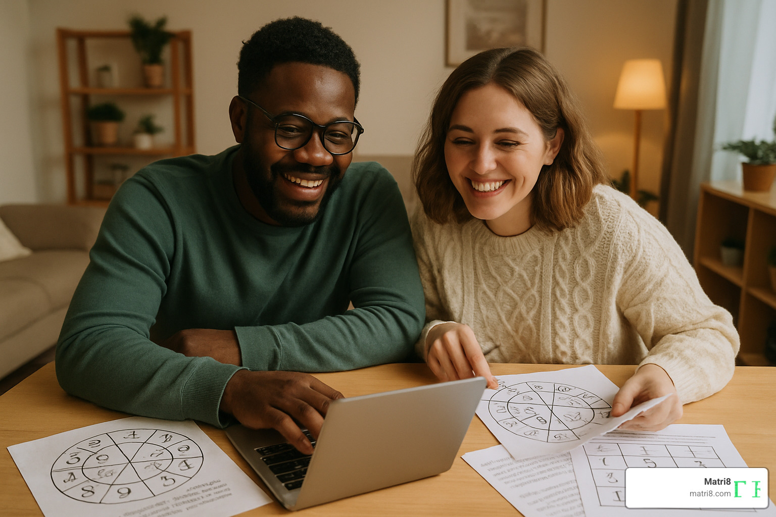 couple working together using numerology insights - numerology compatibility