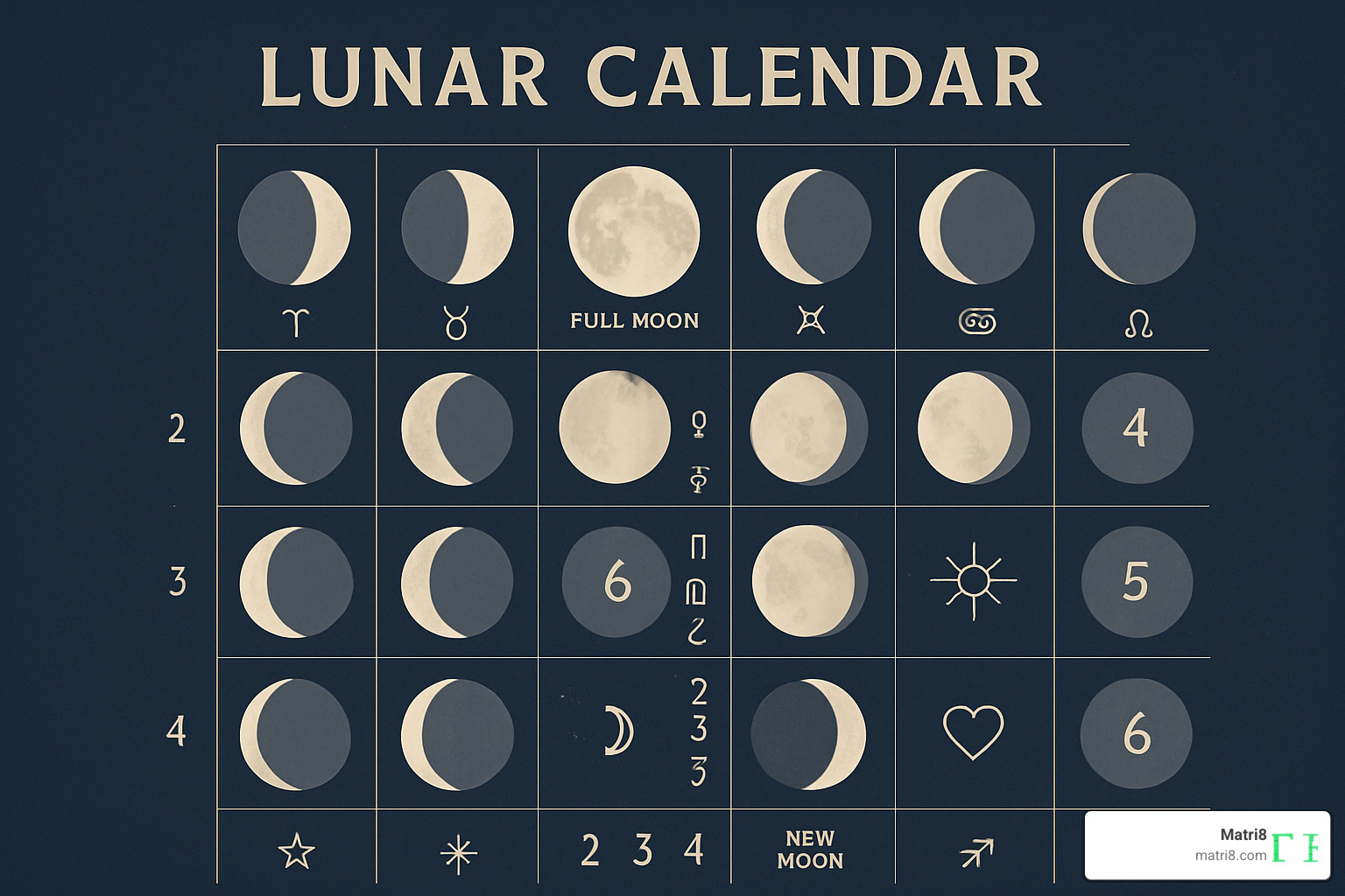 lunar calendar showing moon phases and integrated prediction methods - daily horoscope astrology numerology and more lunar calendar showing moon phases and integrated prediction methods - daily horoscope astrology numerology and more