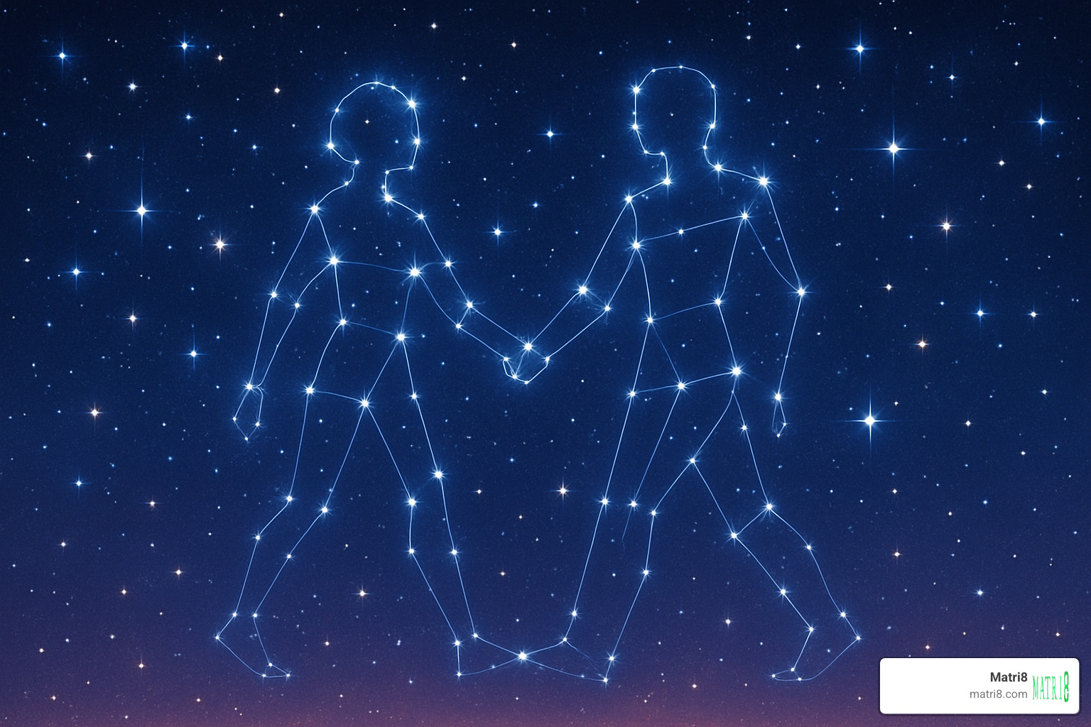 Artistic representation of intertwined constellation patterns symbolizing relationship connections - astrology zodiac signs meanings
