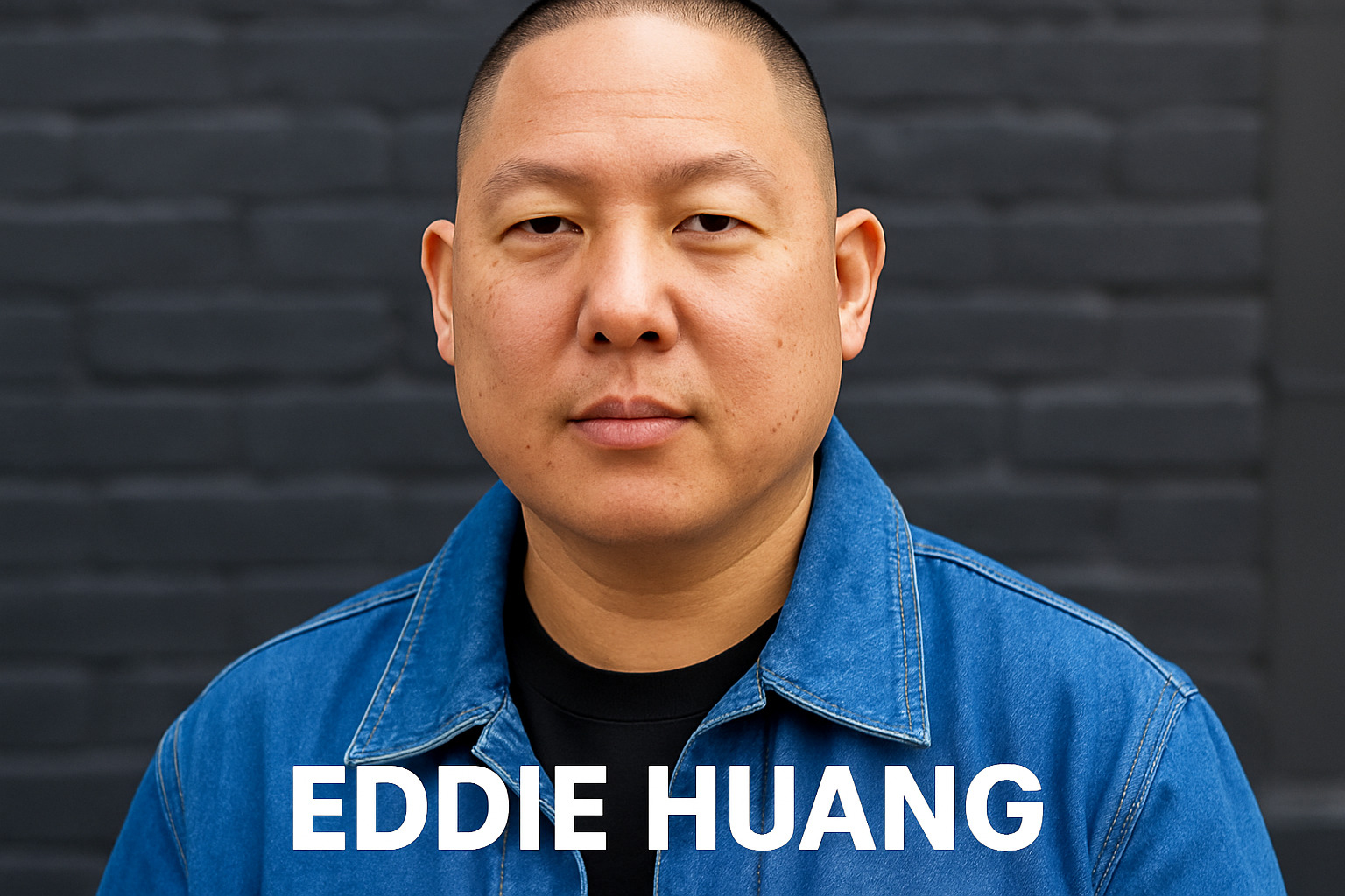 Eddie Huang with vintage boombox and hip-hop memorabilia - eddie huang